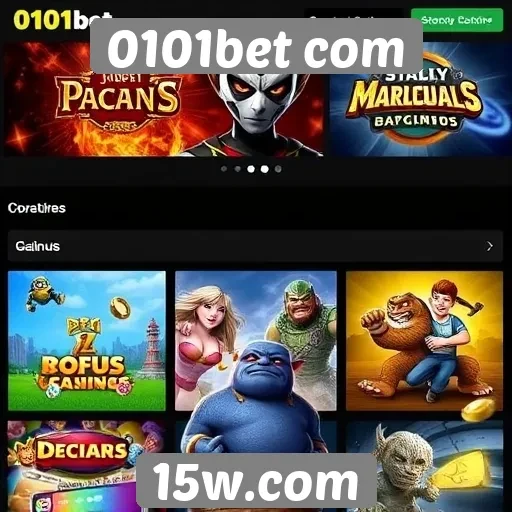Visão geral dos jogos disponíveis no site 0101bet